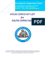 Atlas Copco Ga Xa Technical Kit List 2009