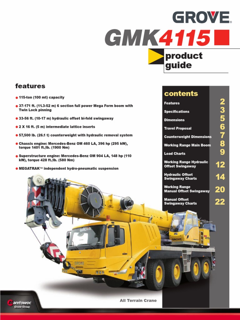 GMK4115 | PDF | Transmission (Mechanics) | Crane (Machine)