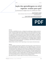 Aula 6. Artigo Santo e Luz (2012) - Avaliação Das Aprendizagens No Nível Superior