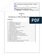 Topic 2 Introduction To OWS and Bilge Water System Content