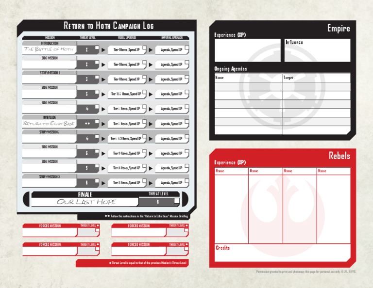 Return To Hoth Campaignlog PDF PDF Planemos Space Westerns