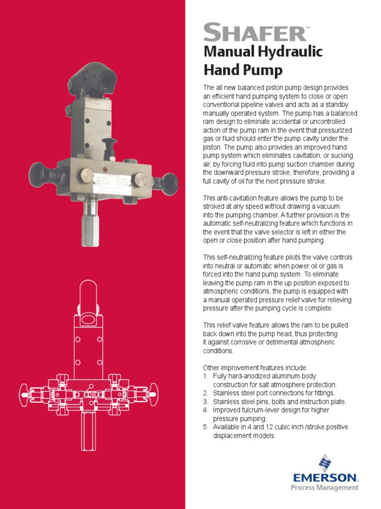 Portable Manual Hydraulic Hand Pump | PDF | Pump | Valve