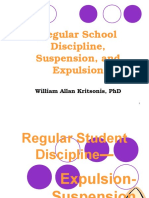 Regular Sch. Discipline, Suspension, Expulsion - William Allan Kritsonis, PhD