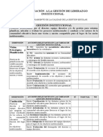 Autoevaluación A La Gestión de Liderazgo Institucional