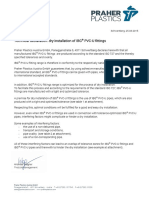 Technical Declaration Dry Installation With IBG® PVC U Fittings