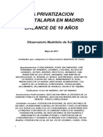 La Privatización Hospitalaria en Madrid: Balance de 10 Años