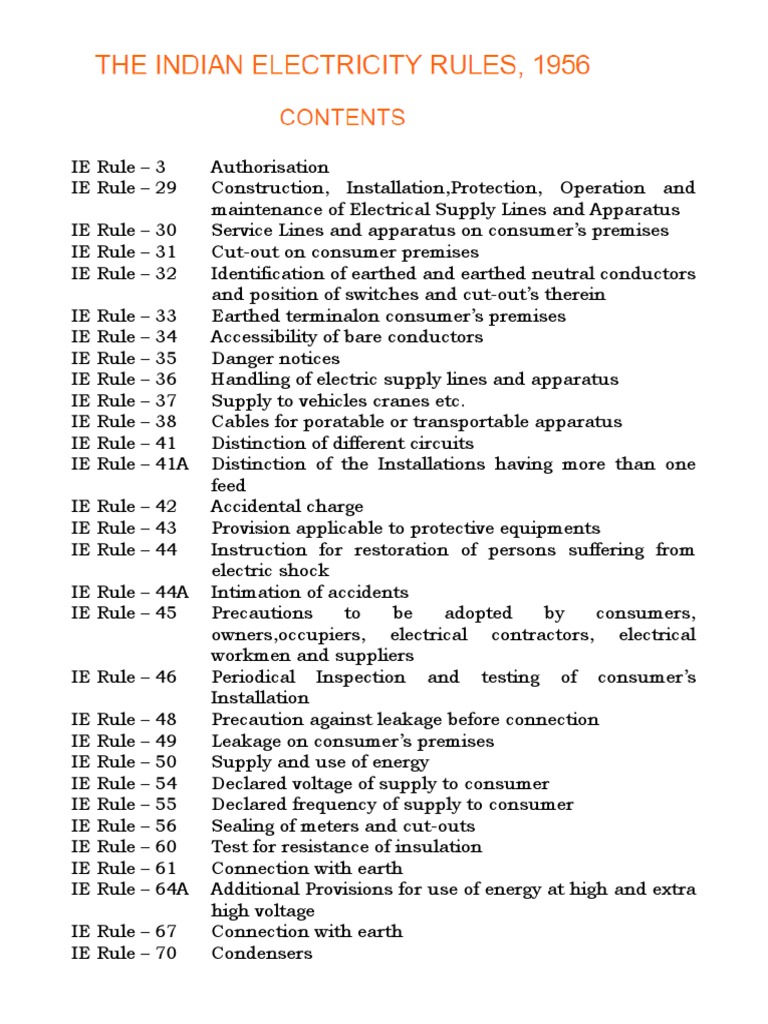 IE Rules | PDF | High Voltage | Electrical Conductor