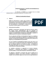 Politicas de Continuidad y Seguridad de La Informacion2