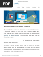 10 Dicas Para Escrever Artigos Ciêntíficos