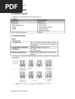 Biology Form 5: Chapter 6 (Variation)