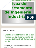 Organización Del Departamento de Ingeniería Industrial