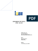 Informe técnico sobre medición de tensiones de toque y paso en subestación de transformación