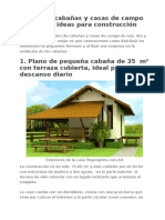 Planos de Cabañas y Casas de Campo Pequeñas