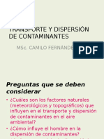 Factores que influyen en el transporte y dispersión de contaminantes