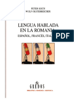 Koch & Oesterreicher 2007 Lengua Hablada en La Romania PDF