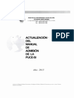 Manual de Admision de La Pucesi 2015