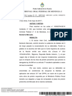 Tribunal Oral Federal de Mendoza Rechaza La Liberación de Un Genocida