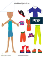 Sports Boy Paper Doll Worksheet