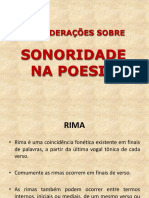 Sonoridade Na Poesia