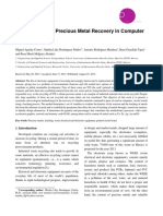 Methodology for Precious Metal Recovery in Computer Printed Circuit 