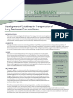 Ts - 567 Development of Guidelines For Transportation of Long Prestressed Concrete Girders