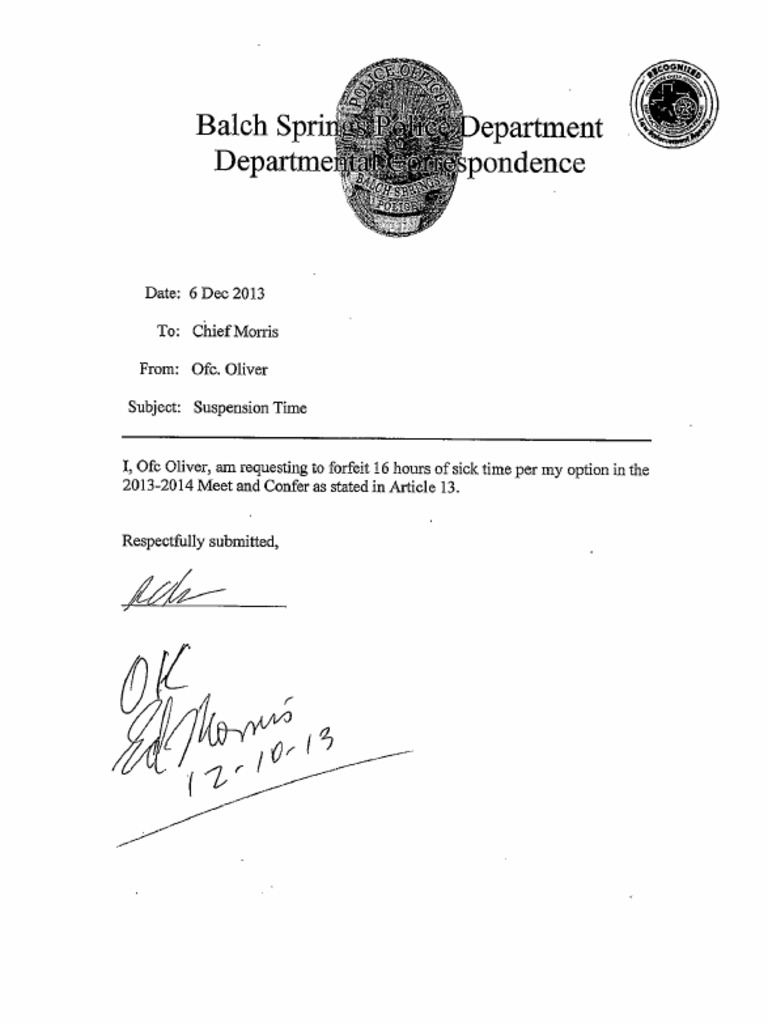 Civil Service File For Roy Oliver | PDF