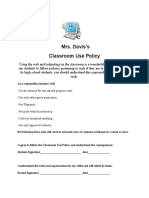 Classroom Use Policy