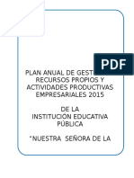 Plan de Gestion de Recurso 2015-Zuñiga