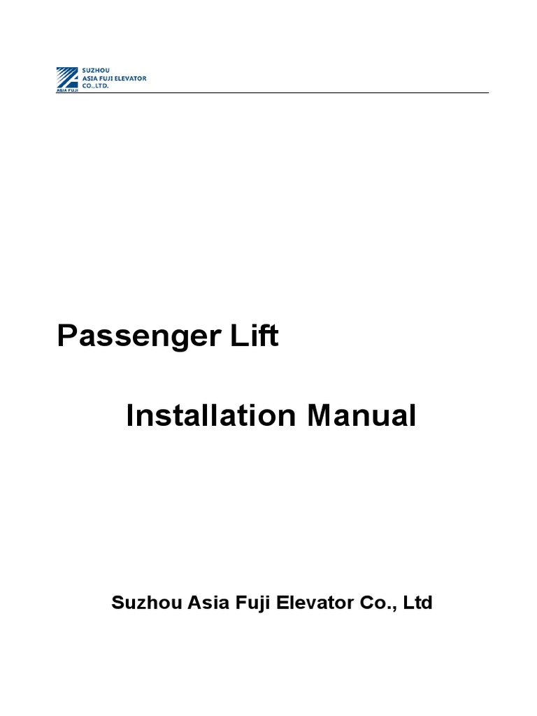 Installation Manual.pdf Track (Rail Transport) Elevator