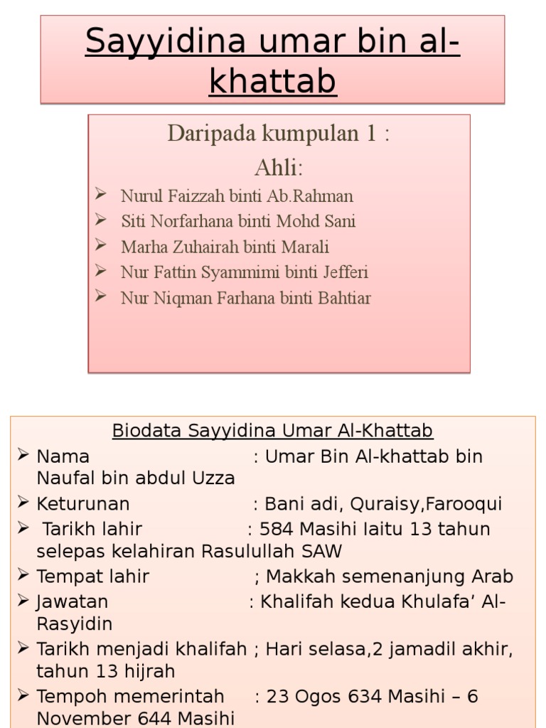 Sayyidina Umar Bin Al Khattab Pdf