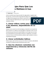 10 Consejos para Que Los Docentes Motiven A Sus Alumnos