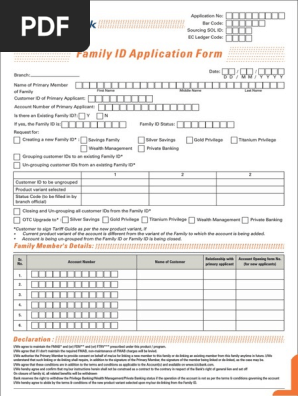 Family Id Form Deposit Account Investing