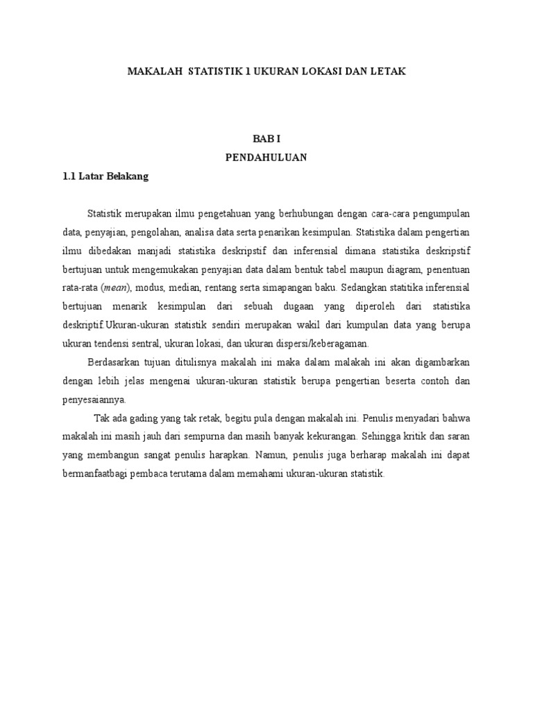 Makalah Statistik 2 Doc