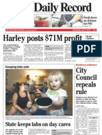 Front Page - York Daily Record/Sunday News, June 21, 2010