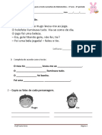 Teste Sumativo de Portugues 2º Período PDF