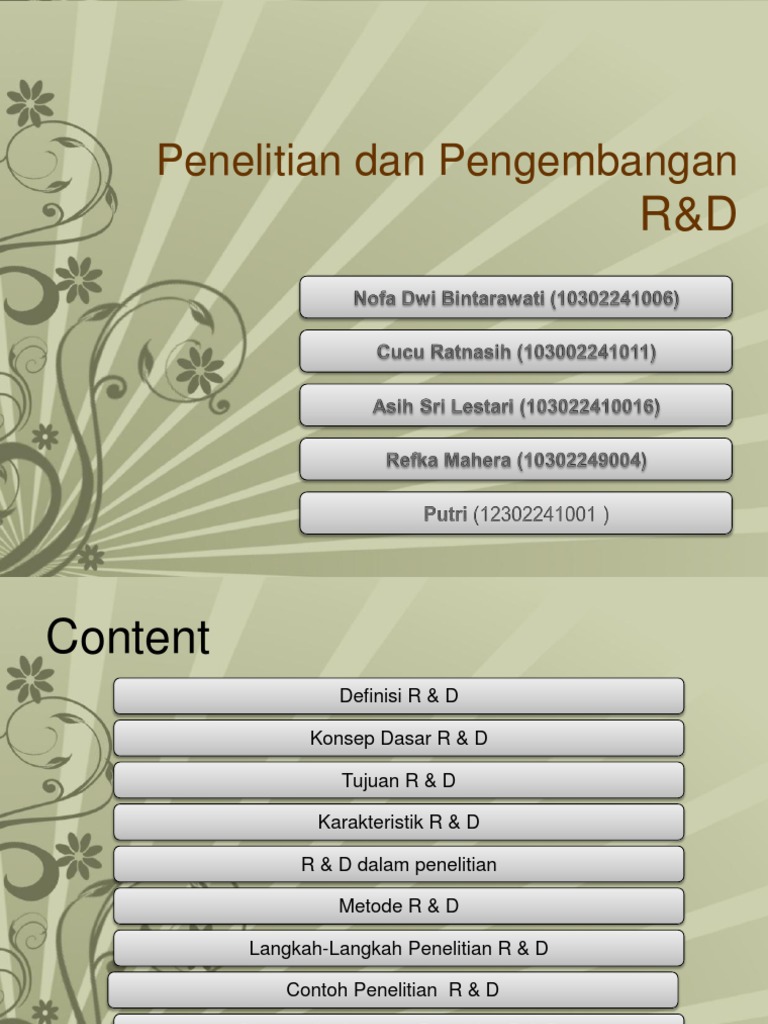 Ppt Penelitian Dan Pengembangan Lengkap Pdf
