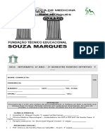 Ficha de Opção 6º Ano 2016 - 2º Semestre