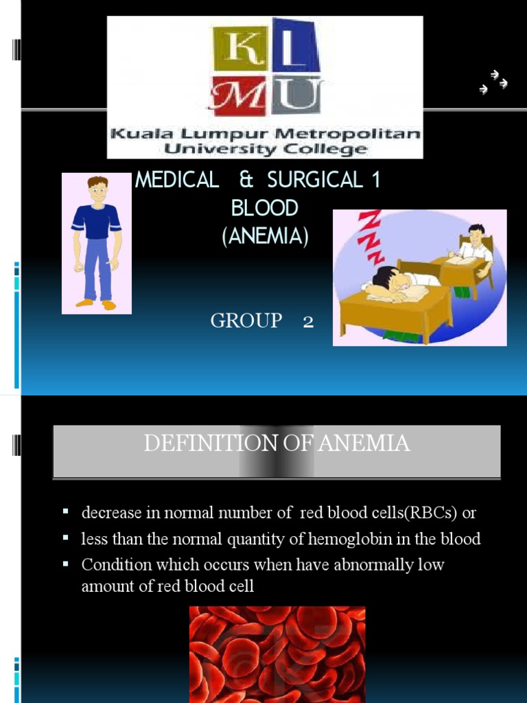 Presentation Ms 1 (Group 2) ANEMIA | PDF | Medical Specialties | Anemia