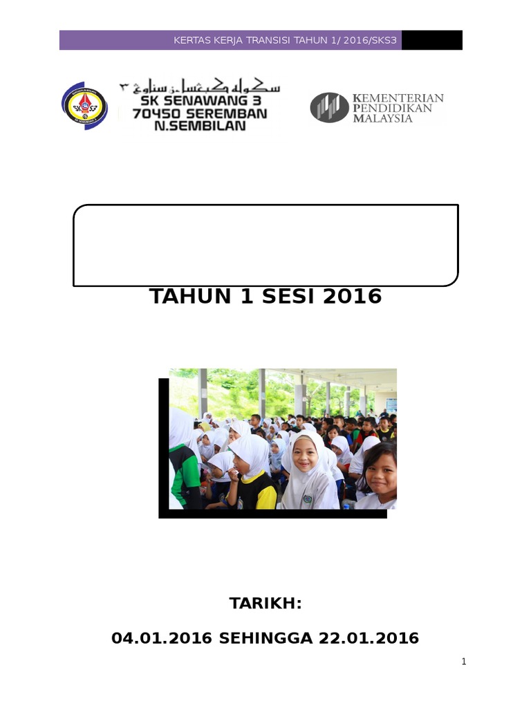 Kertas Kerja Transisi Tahun 1 | PDF