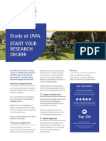 Study at UWA Start Your Research Degree: Enrol