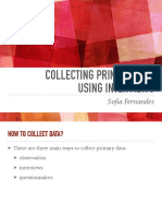 Week 8 - Collecting Primary Data Using Interviews PDF