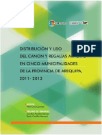 Distribucion y Uso Del Canon y Regalias Mineras en Cinco Municipalidades de La Provincia de Arequipa PDF