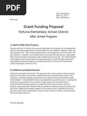 grant funding proposal