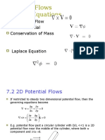 Potential Flows Integral Equations: Irrotational Flow Flow Potential Conservation of Mass