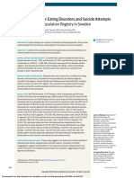 Familial Liability For Eating Disorders and Suicide Attempts Evidence From A Population Registry in Sweden