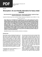 Download biosorption  REVIEW by Kshama SN34754297 doc pdf