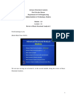 Advance Structural Analysis Prof. Devdas Menon Department of Civil Engineering Indian Institute of Technology, Madras