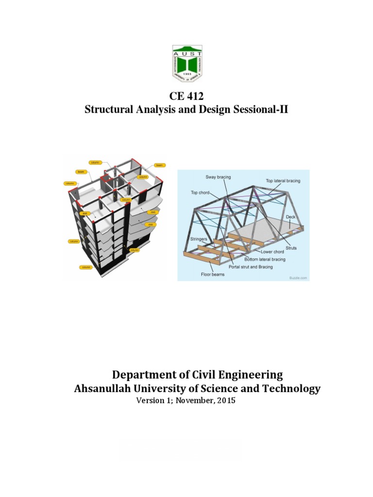 CE 412 Structural Analysis Guide | PDF | Bridge | Structural Analysis