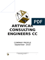 Artwicar Consulting Engineers CC: Company Profile September 2010