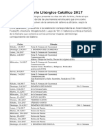 Calendario Liturgico 2017 PDF